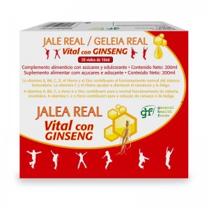 Jalea Real Vital Ginseng viales 20x10ml GHF Jalea Real Vital Ginseng viales 20x10ml GHF