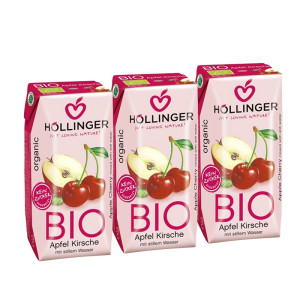 Zumo de Manzana-Cereza Bio 3x200ml Hollinger Zumo de Manzana-Cereza Bio 3x200ml Hollinger