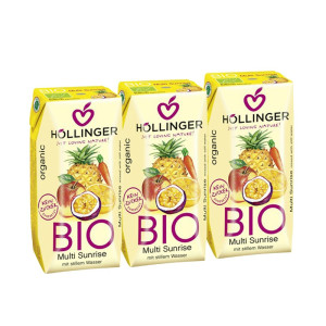 Zumo Multi Sunrise (multifrutas) Bio 3x200ml Hollinger Zumo Multi Sunrise (multifrutas) Bio 3x200ml Hollinger