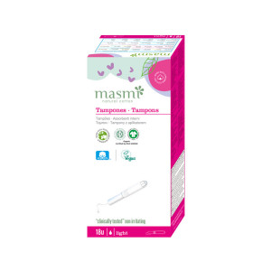 Tampon de algodon light con aplicador bio 18ud Masmi