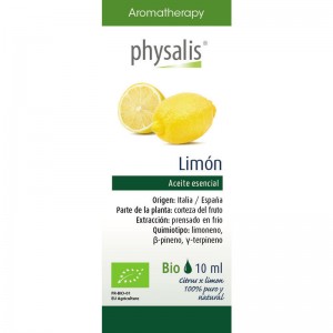 Aceite esencial de limon bio 30ml Physalis Aceite esencial de limon bio 30ml Physalis