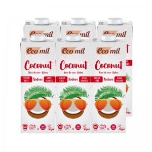 Bebida coconut nature sin azucar Bio 6x1L Ecomil