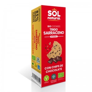 Cookies trigo sarraceno con chips de chocolate bio 170g Sol Natural
