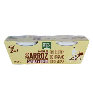 Postre de arroz canela y limon Bio 2x125g Naturgreen Postre de arroz canela y limon Bio 2x125g Naturgreen