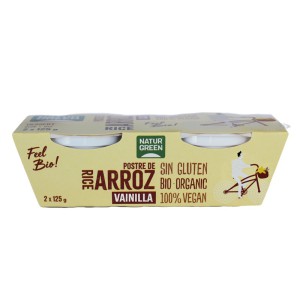 Postre de arroz vainilla Bio 2x125g Naturgreen Postre de arroz vainilla Bio 2x125g Naturgreen