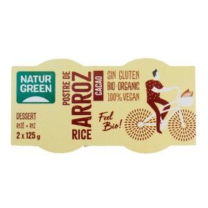 Postre de arroz cacao Bio 2x125g Naturgreen Postre de arroz cacao Bio 2x125g Naturgreen
