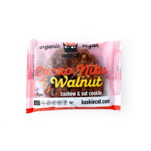 Galleta con nibs de cacao & nueces Bio 12x50g Kookie Cat Galleta con nibs de cacao & nueces Bio 12x50g Kookie Cat