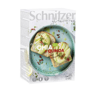 Pan de molde chia y quinoa S/G Bio 500g Schnitzer