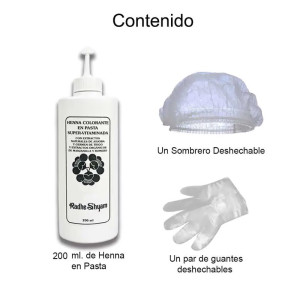 Henna caoba oscuro pasta 200g Radhe Shyam