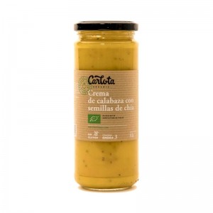 Crema calabaza con semillas de chia 450ml Carlota Organic