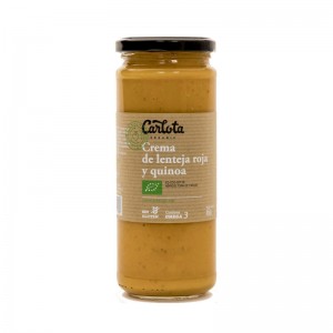 Crema lentejas rojas y quinoa 450ml Carlota Organic