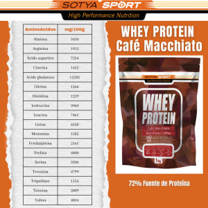 Proteina Whey Cafe Macchiato Doypack 1 Kg Sotya