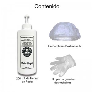 Henna super caoba oscuro pasta 200g Radhe Shyam