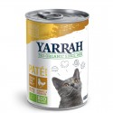 Pate para gatos de pescado con algas bio lata 400g Yarrah