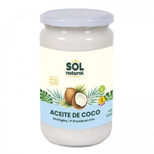 Aceite de coco virgen extra bio 580ml Sol natural