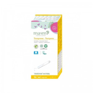 Tampon de algodon regular con aplicador bio 16ud Masmi