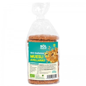 Galletas de muesli con avellanas bio 250g Sol Natural