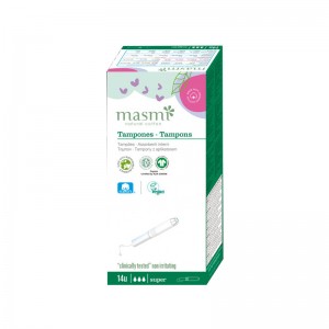 Tampon de algodon super con aplicador bio 14ud Masmi