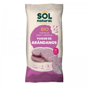 Tortitas de arroz yogur y arandano s/g bio 100g Sol Natural