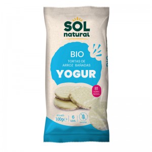 Tortitas de arroz yogur natural s/g Bio 100g Sol Natural