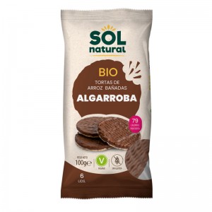 Tortitas de arroz algarroba s/g bio 100g Sol Natural