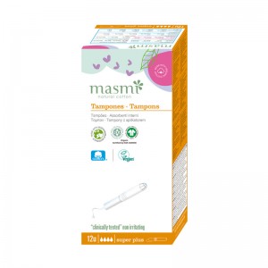 Tampon de algodon superplus con aplicador bio 12ud Masmi