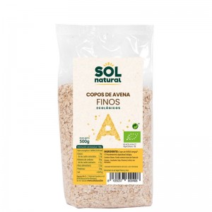 Copos de avena finos bio 500g Sol Natural
