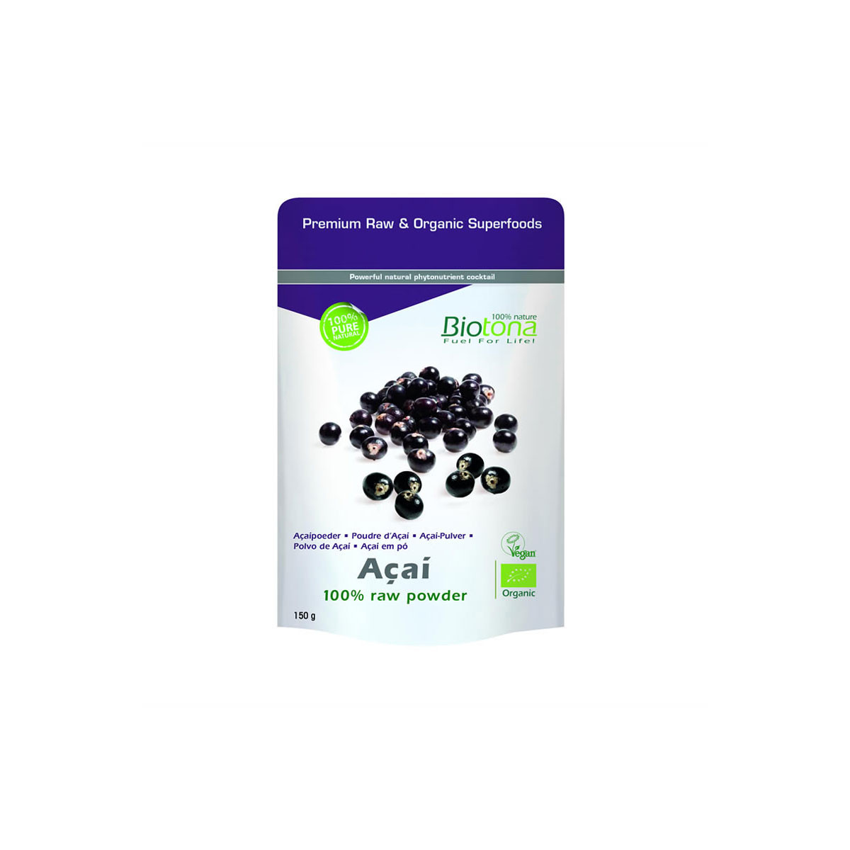 Acai raw polvo superfood bio 150g Biotona