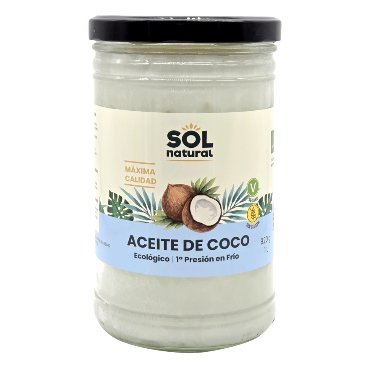 Aceite de coco virgen Bio 1L Sol Natural
