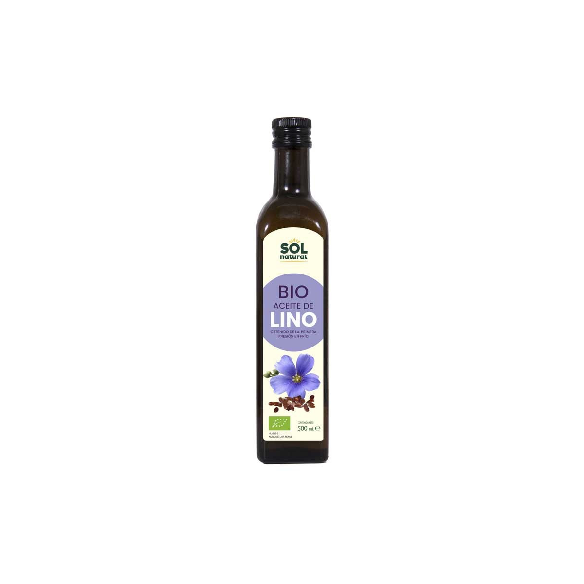 Aceite de lino bio 500ml Sol Natural