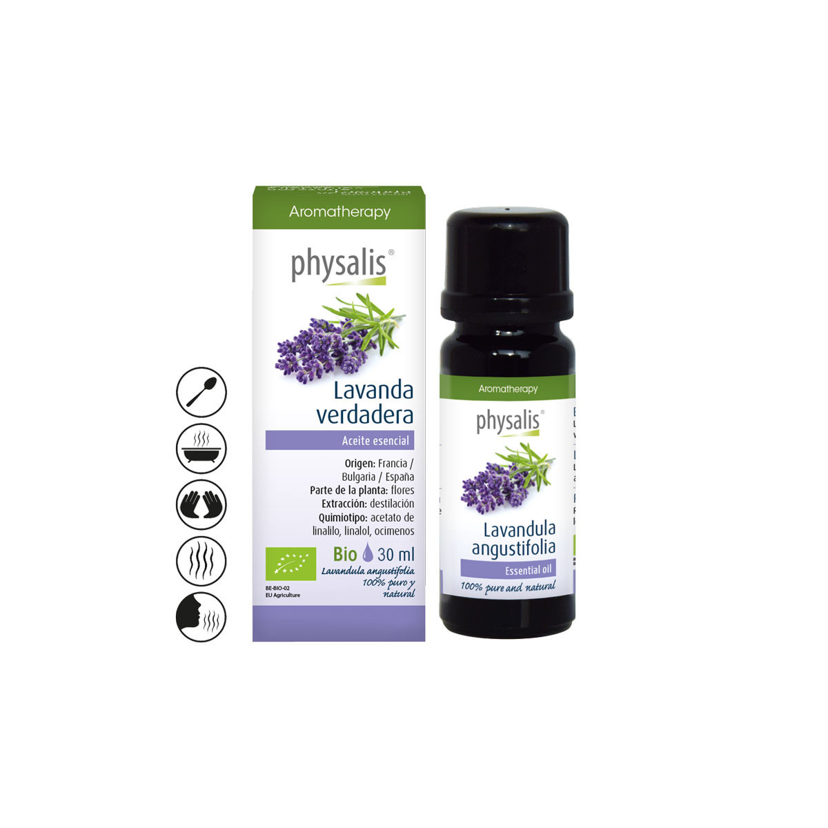 Aceite esencial de lavanda verdadera bio 30ml Physalis