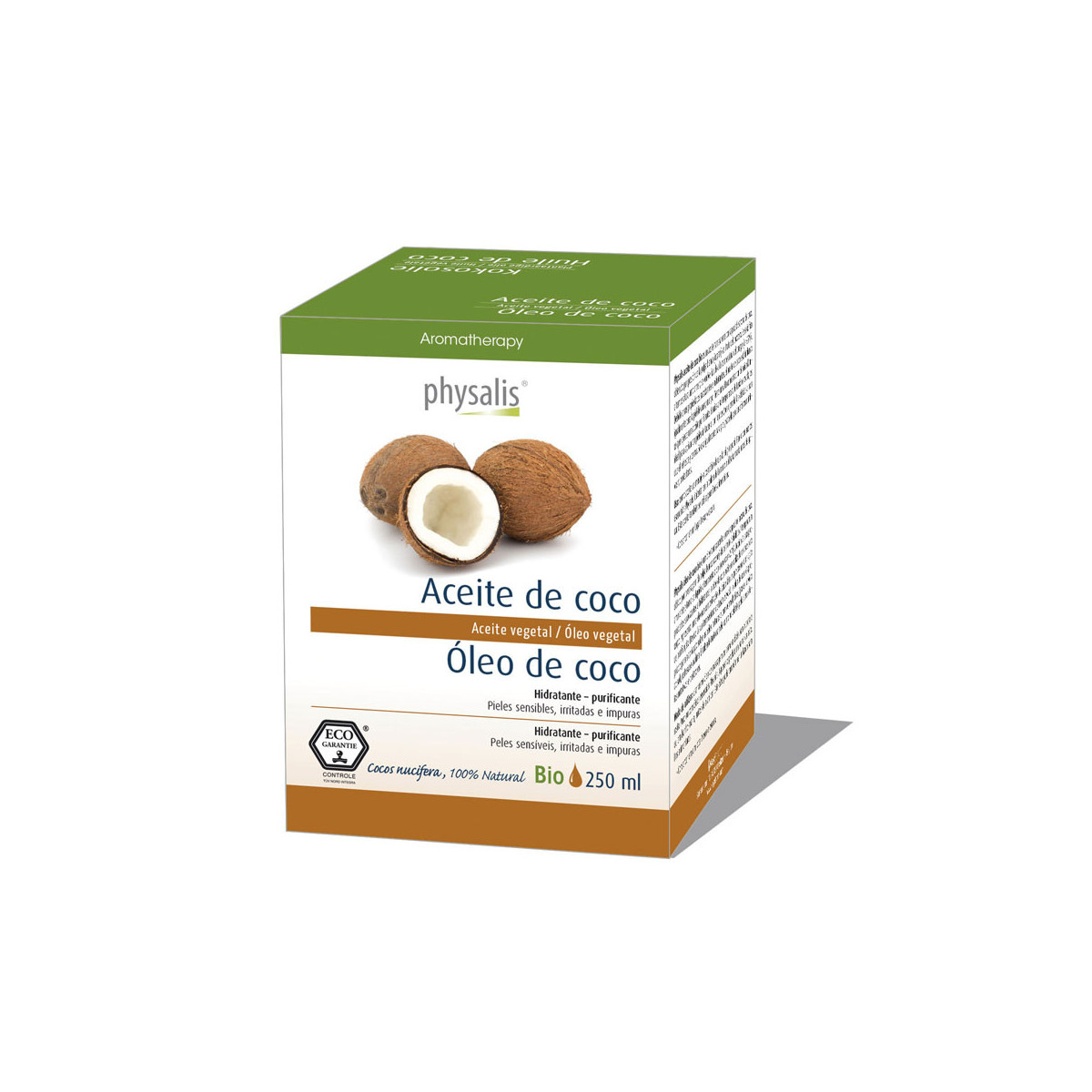Aceite vegetal de coco bio 250ml Physalis