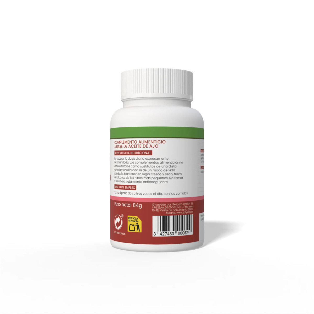Ajo macerado 1400mg 60 perlas Sotya