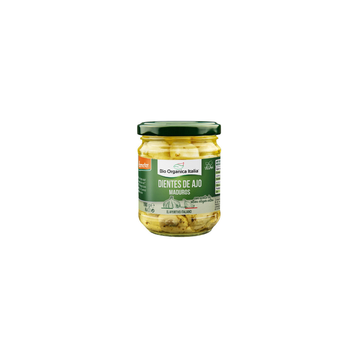 Ajos en aceite Bio 190g Organica Italia