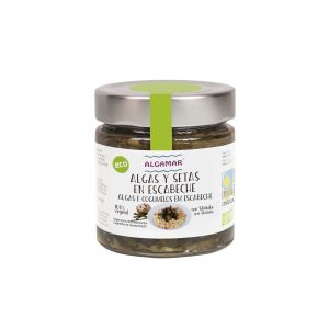Algas y setas en escabeche bio 160g Algamar