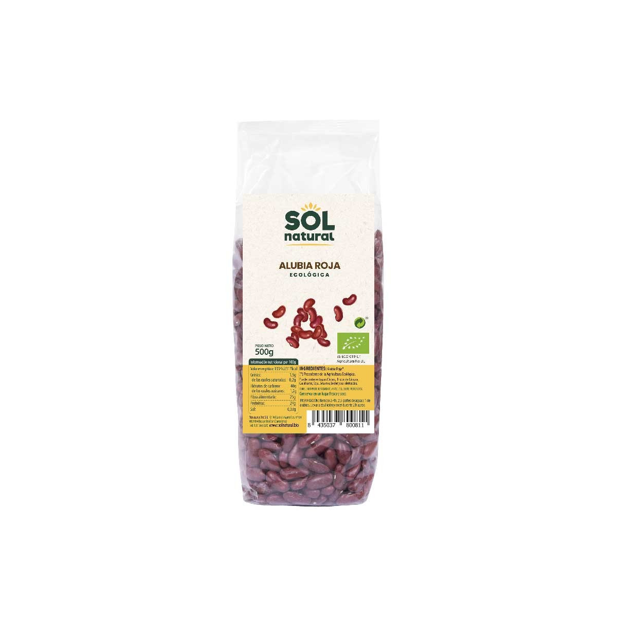 Alubia roja bio 500 g Sol Natural