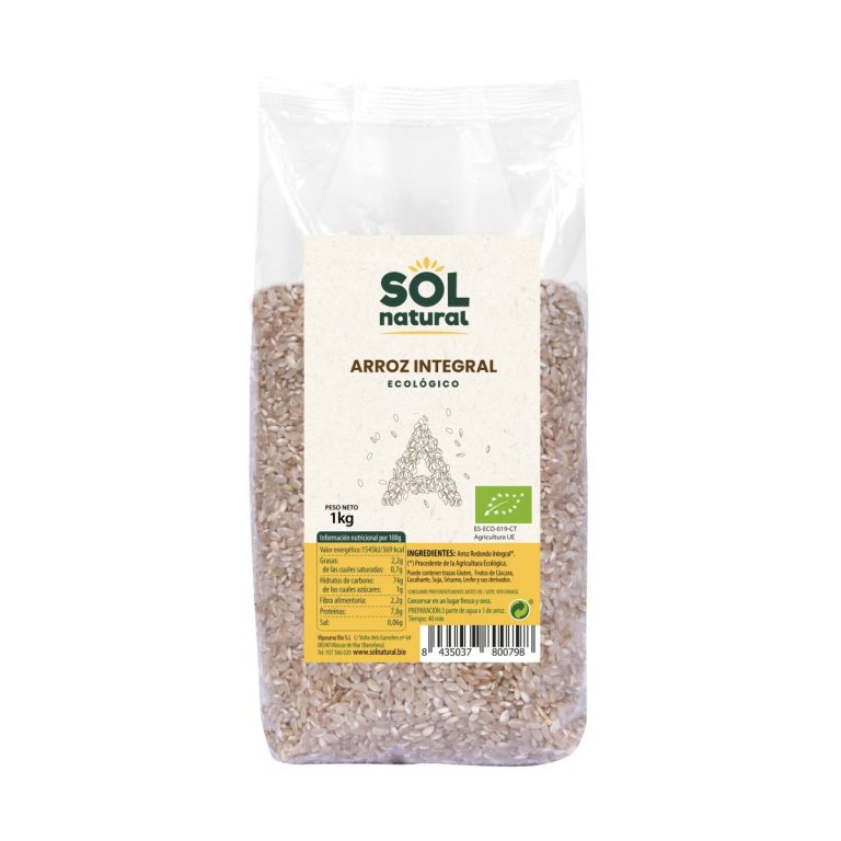 Arroz redondo integral Bio 1kg Sol Natural