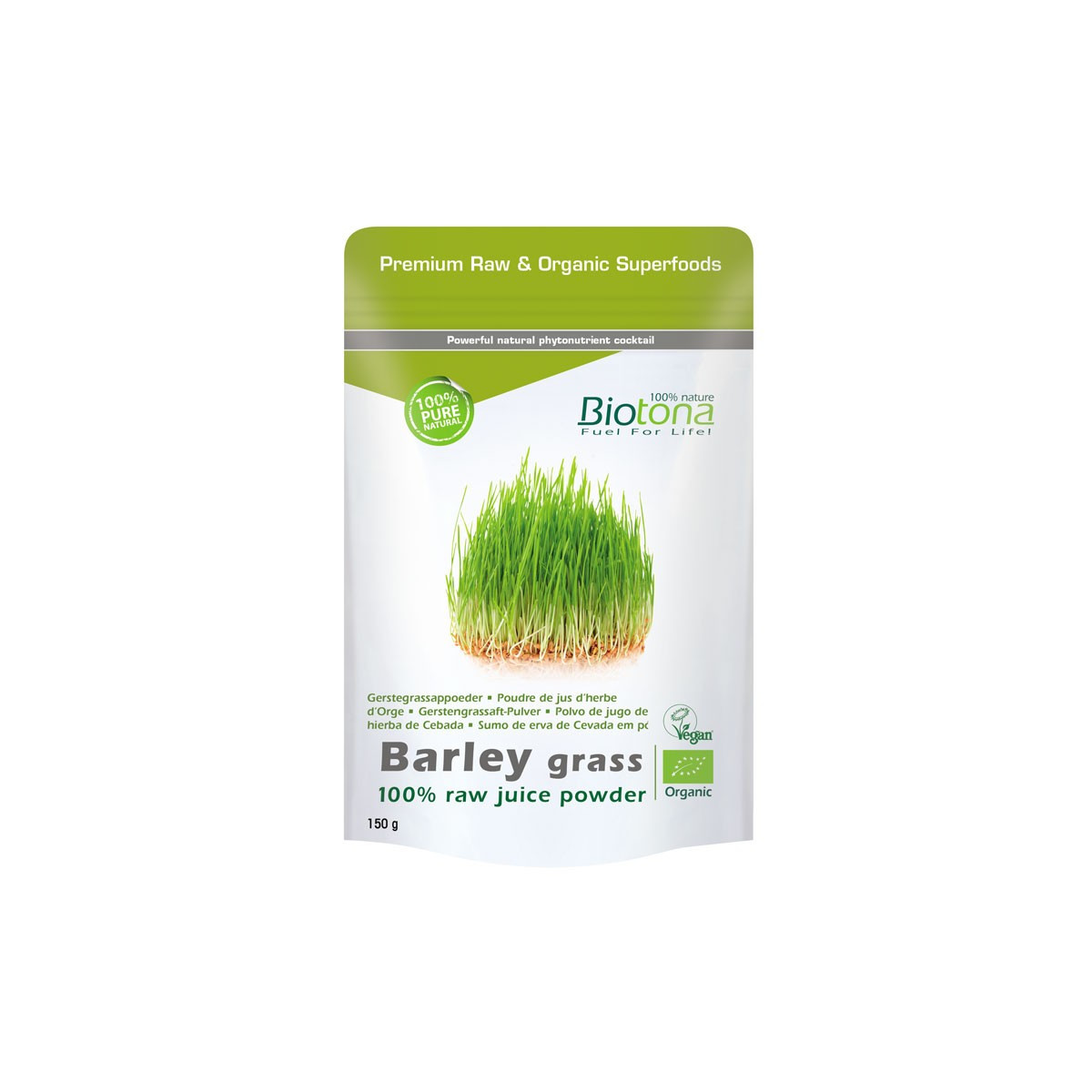 Barley grass/hierba de cebada superfood bio 150g Biotona