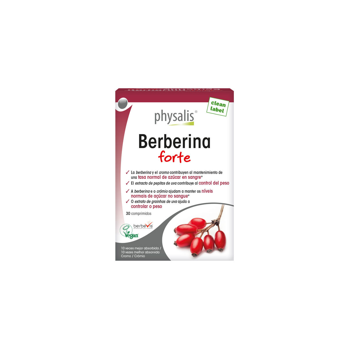 Berberina Forte 30 comprimidos Physalis