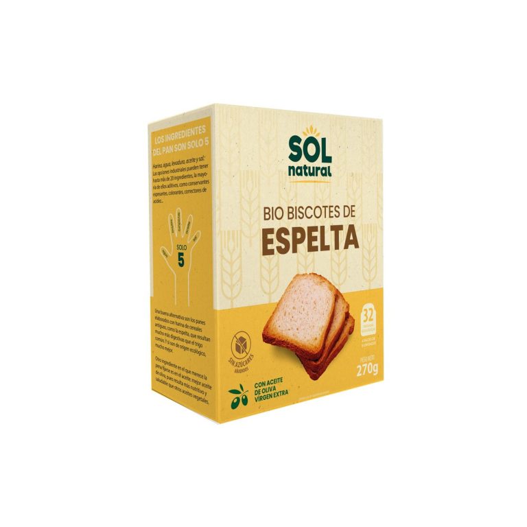 Biscotes de espelta en caja bio 270g Sol Natural