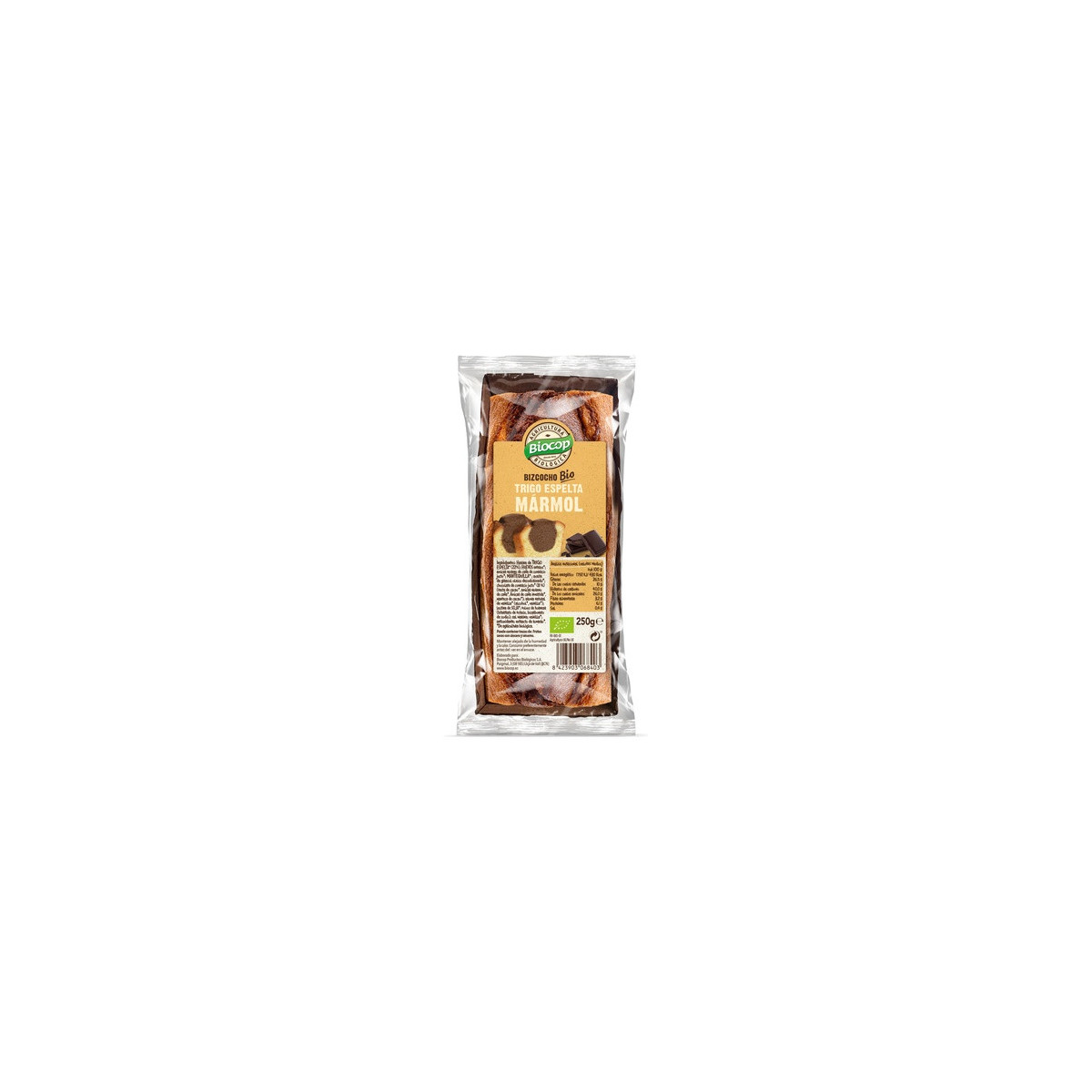 Bizcocho marmol de trigo espelta Bio 250g Biocop