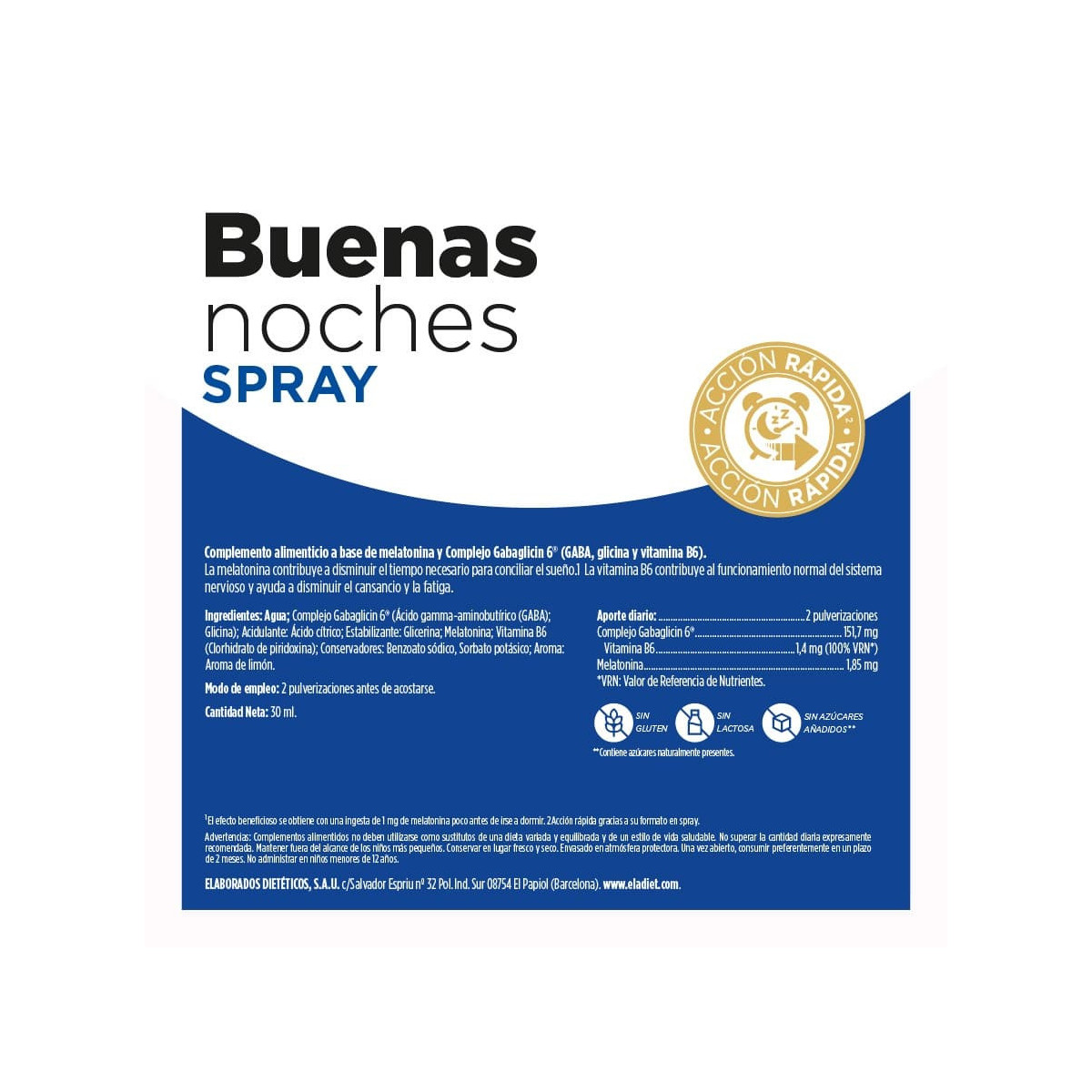 Buenas Noches Spray (via oral) 30ml Eladiet