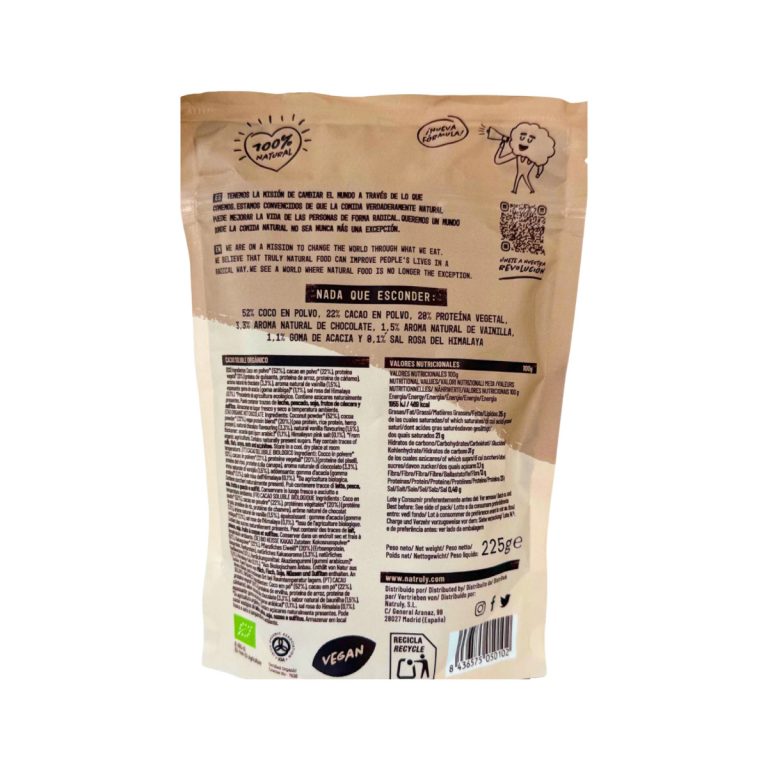 Cacao Soluble Bio 225g Natruly