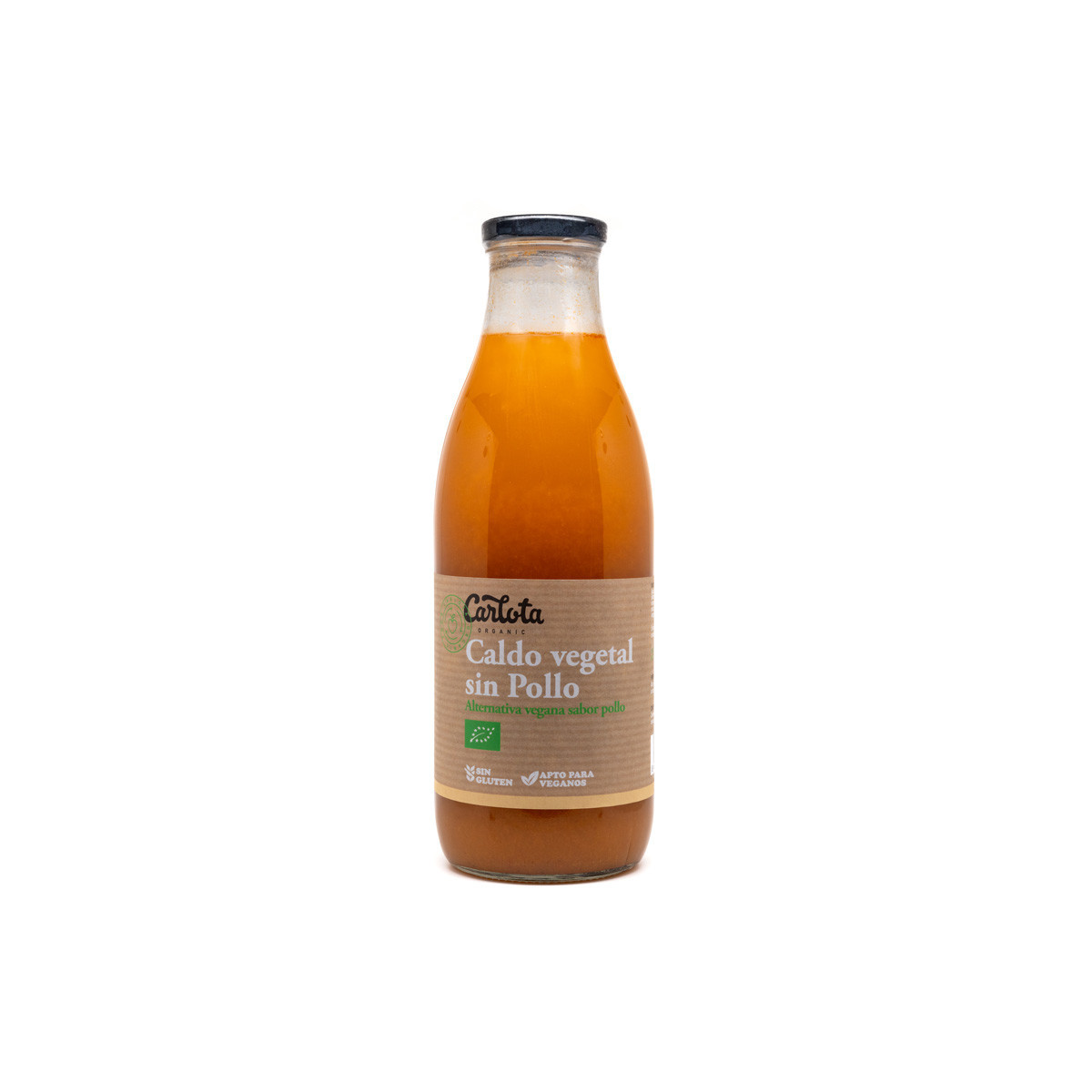 Caldo vegano sabor pollo 1 litro Carlota Organic