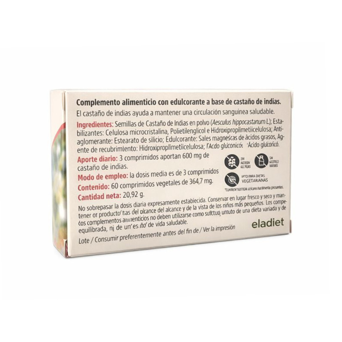 Castaño de indias 60 comprimidos Eladiet