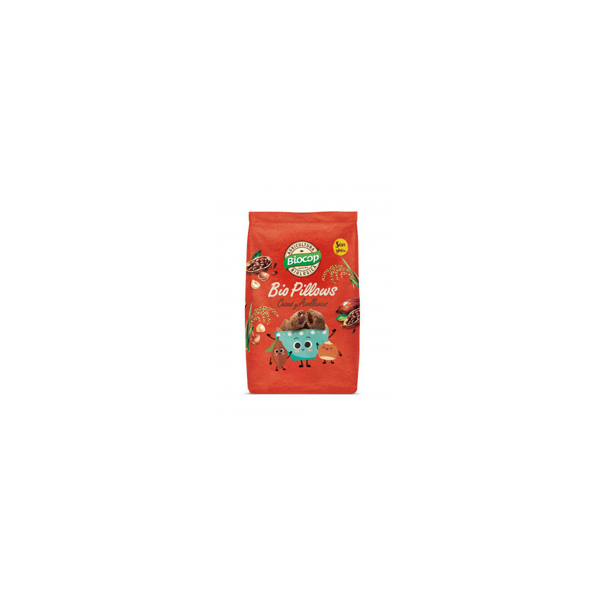 Cereales rellenos de choco avellanas sin gluten Bio 300 g Biocop