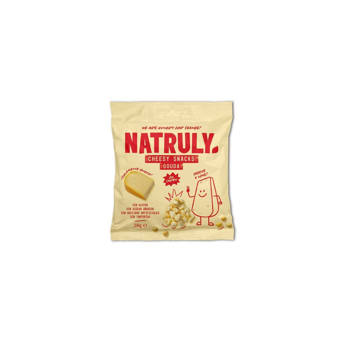 Cheesy Snack Queso Gouda Crujiente 20g Natruly