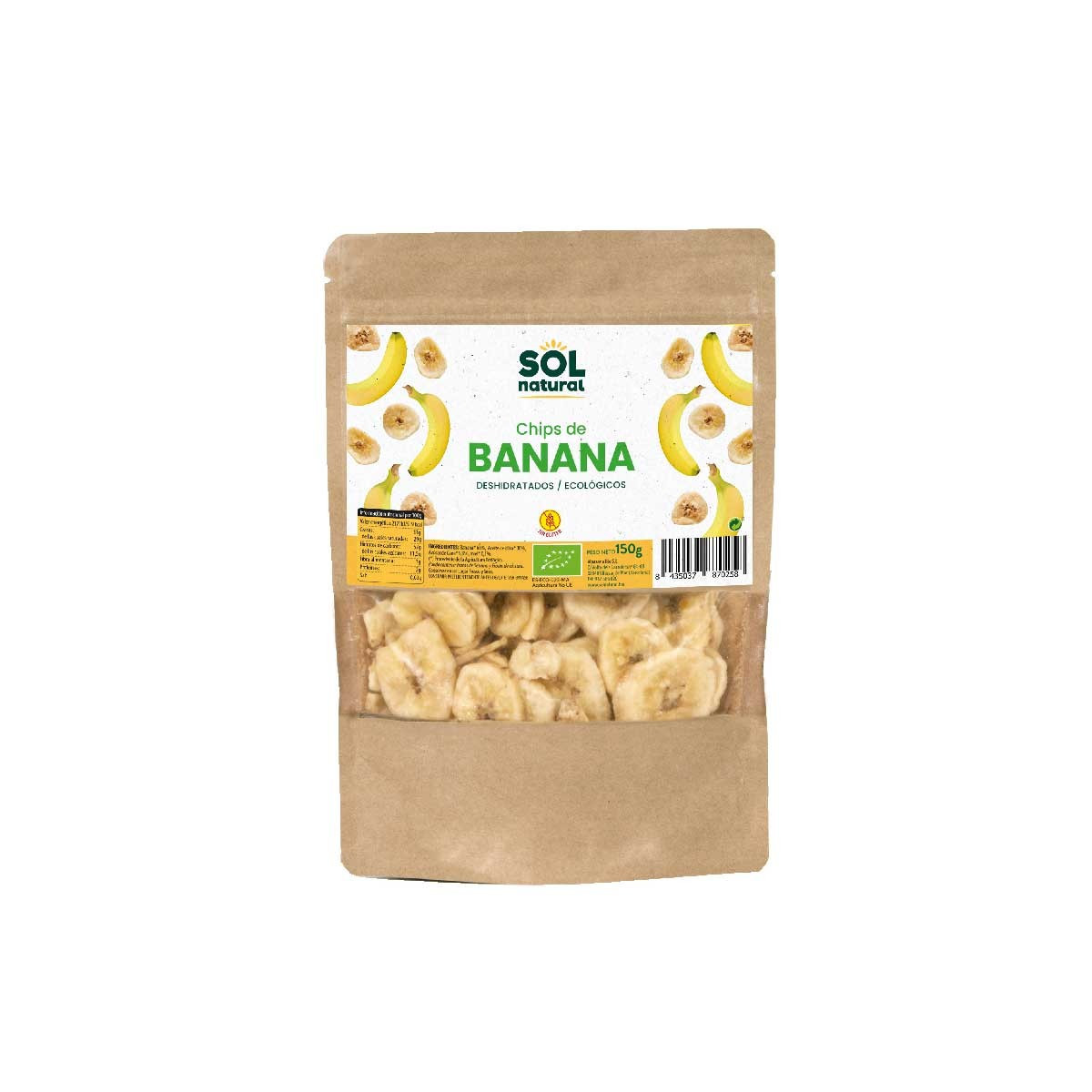 Chips de banana bio 150g Sol Natural