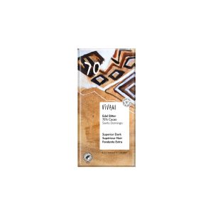 Chocolate negro superior 70% Santo Domingo bio 80g Vivani