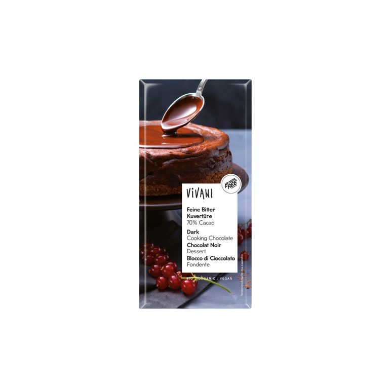 Chocolate negro 70% para postres bio 150g Vivani